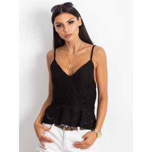 Black lace top from RUE PARIS