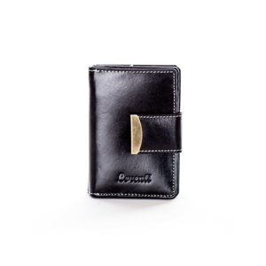 Wallet with a decorative black flap