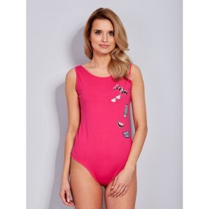 Cotton women's bodysuits with raspberry patches