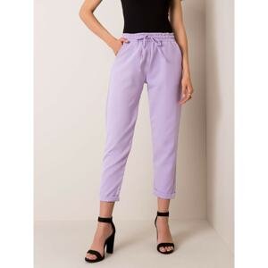 RUE PARIS Lilac pants with pockets