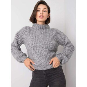 RUE PARIS Gray high neck sweater