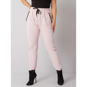 Light pink cotton sweatpants plus sizes