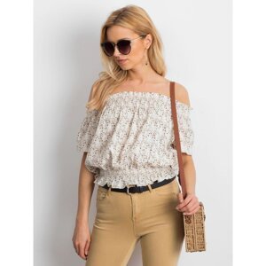 Spanish beige blouse with patterns