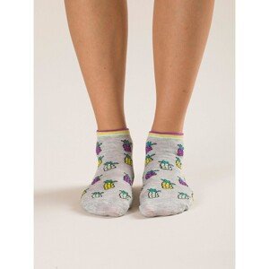 2 pairs of gray women´s socks with print