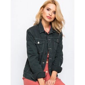 Dark green denim jacket from RUE PARIS