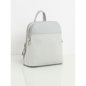 Women´s two-compartment backpack, light gray