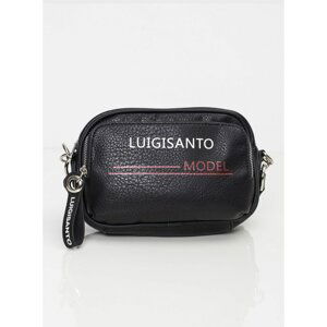 Small black faux leather handbag