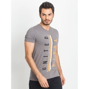 Men´s t-shirt with dark gray TOMMY LIFE print