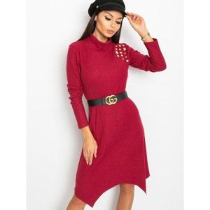 Fitted burgundy dress