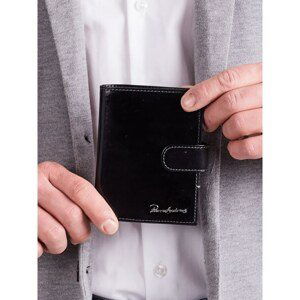 Black elegant men's leather wallet
