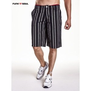 Men´s black striped shorts
