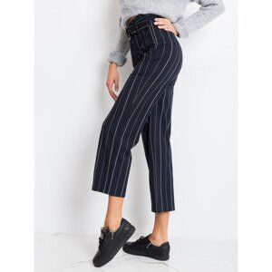 RUE PARIS navy blue striped trousers