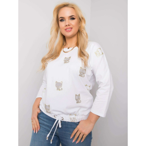 Women´s white loose blouse