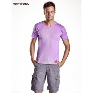 Men´s purple striped t-shirt