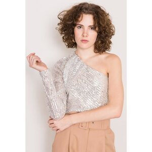 BSL Light beige blouse with sequins