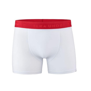 Men&#39;s boxers ELKA white with red rubber premium (PB012)
