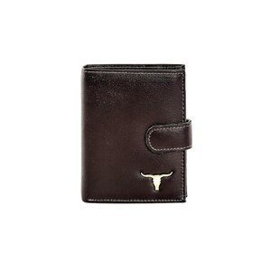 Black leather wallet with a clasp