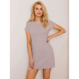 Dress with red and white stripes