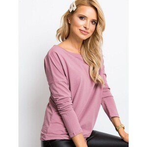 Basic dusty pink blouse with long sleeves