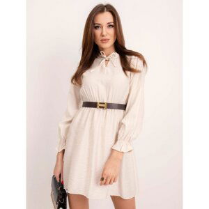 Ecru RUE PARIS dress with long sleeves