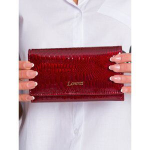 Women´s dark red lacquered wallet