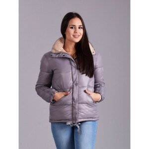 Gray women´s quilted jacket