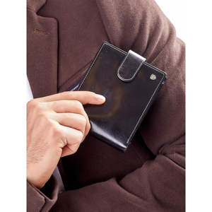 Black elegant leather wallet