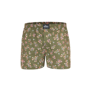 Men&#39;s shorts ELKA khaki flowers (P0024)