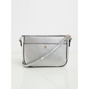 Ladies' silver bag made of eco-leather