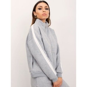 RUE PARIS gray zipped sweatshirt