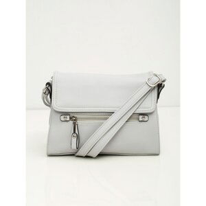 Gray ladies´ handbag made of ecological leather