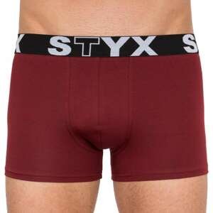 Men&#39;s boxers Styx long sports rubber burgundy (U1060)