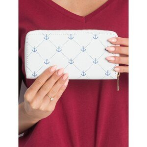 Ecru wallet with nautical patterns