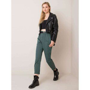 Green high-waisted pants