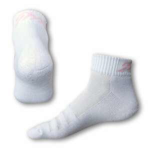 Styx fit white socks with pink inscription (H232)