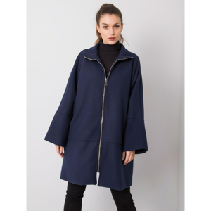 Navy coat with wide sleeves
