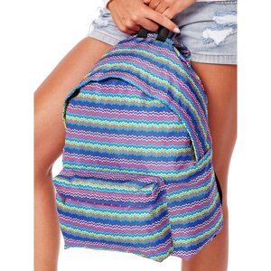 Backpack with colorful geometric patterns