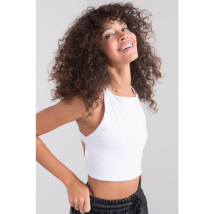 BSL White Halter Crop Top