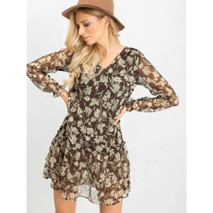 Brown dress with flowers