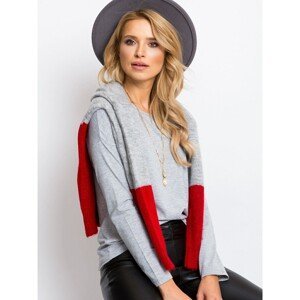 Gray women´s blouse with long sleeves