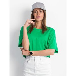 Women's short green T-shirt