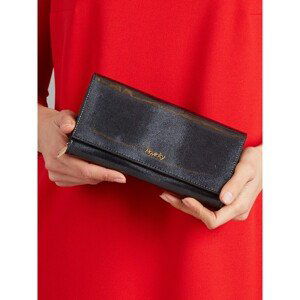 Ladies black patent leather wallet