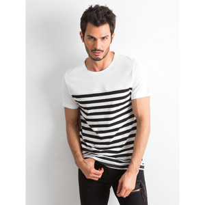 Men´s white striped t-shirt