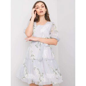 Gray floral dress for women