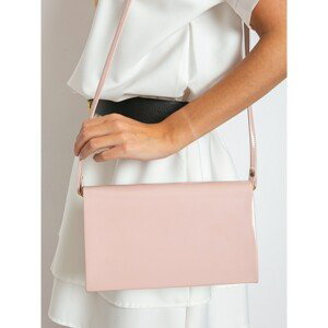 Dusty pink lacquered clutch bag
