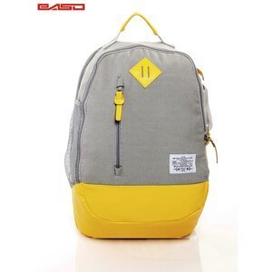 Gray and yellow school backpack
