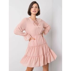 Dusty pink dress with a frill