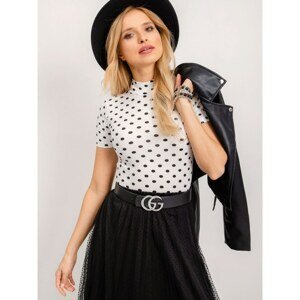 RUE PARIS white and black polka dot blouse
