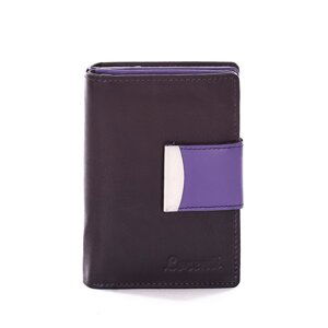 Black wallet with purple trim