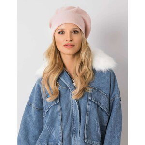 Light pink knitted beret